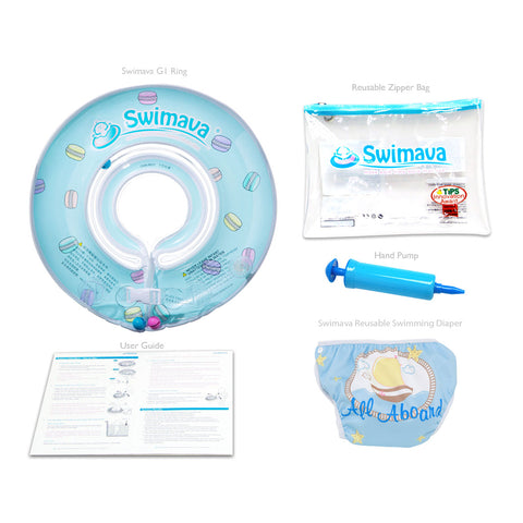 Swimava G1 Starter Baby Starter Floatie - Macaroon