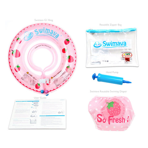 Swimava G1 Starter Baby Floatie - Strawberry