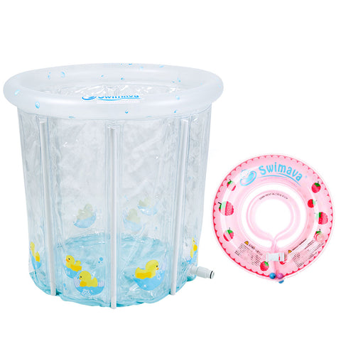 2022 New Design -Swimava P2 Baby Spa Pool + Ring + Diaper Combo Set